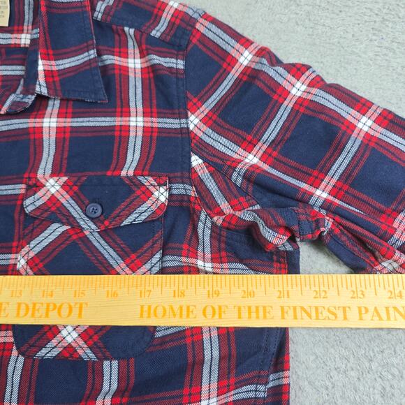 Duluth Trading Crosscut Wicking Flannel Button Shirt Womens Large Plaid Workwear - Picture 6 of 10